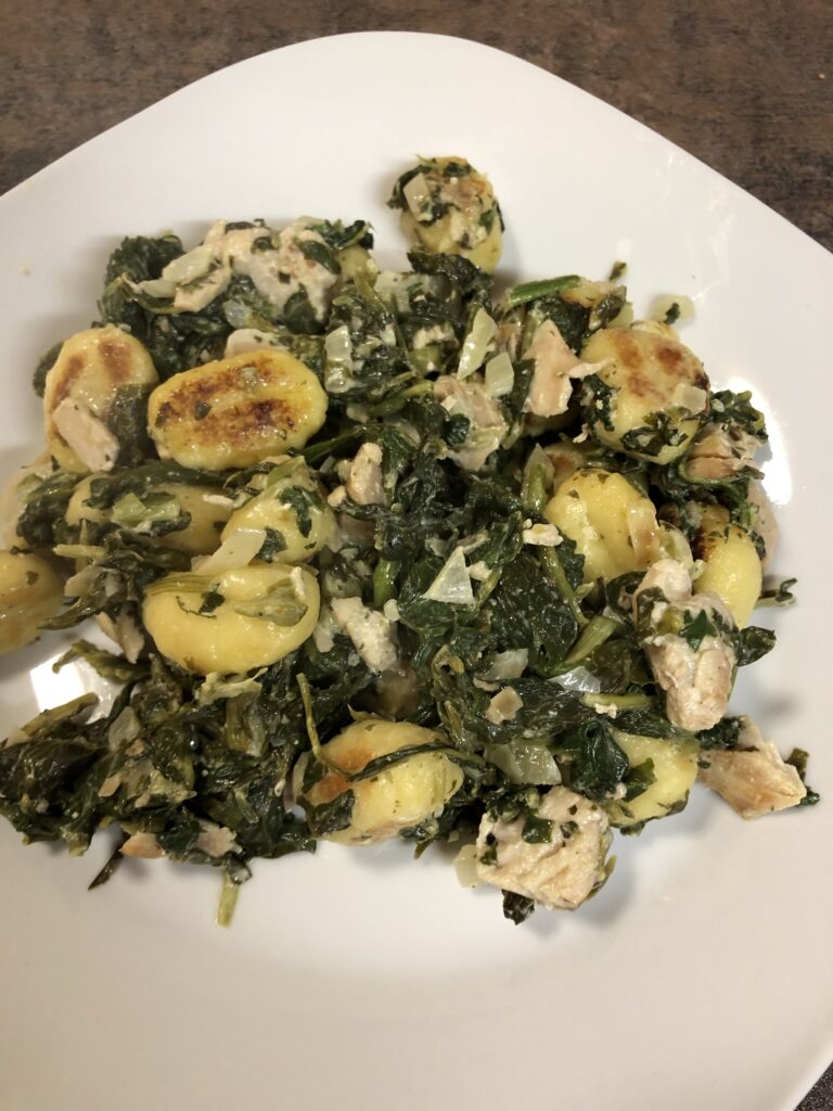 Spinat-Lachs-Gnocci-Pfanne